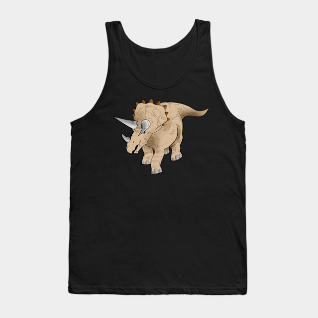 Triceratops Dinosaur gift shirt for Science and Nature Geeks Tank Top by TheBeardComic